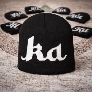 Klika Knit Logo Beanie – Black Winter Streetwear Hat